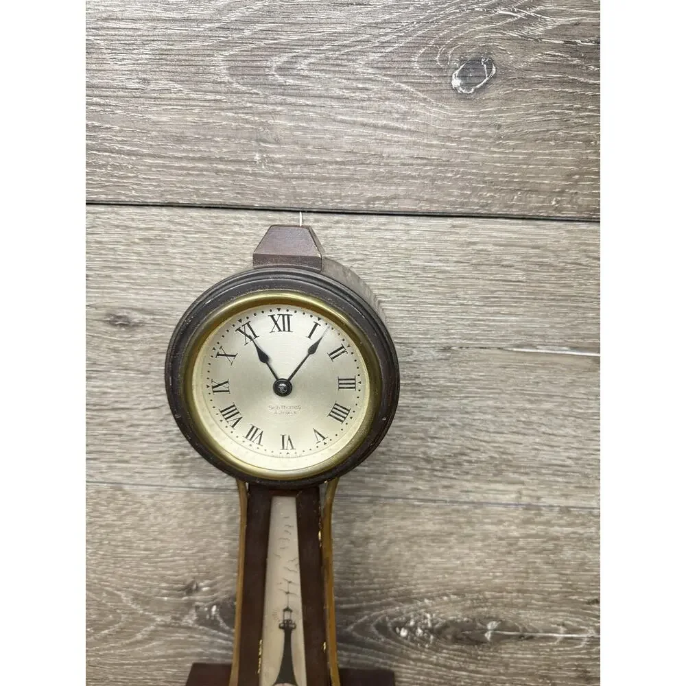 Vintage Seth Thomas Banjo Wall Clock 19x6x3” ~ For Parts/repair